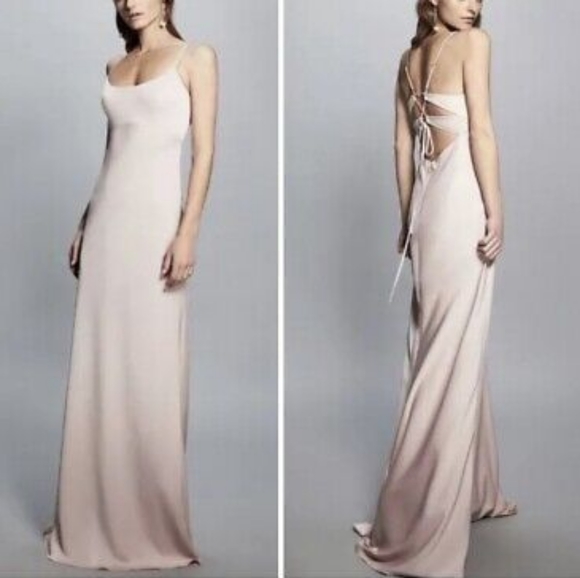 BCBGMaxazria | Rose Lace Up Maxi Gown 12 - Picture 11 of 11